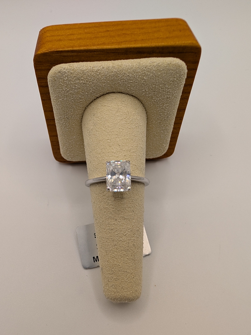 NEW 3CT Radiant Cut Moissanite Solitaire Ring S925 Silver Size 8